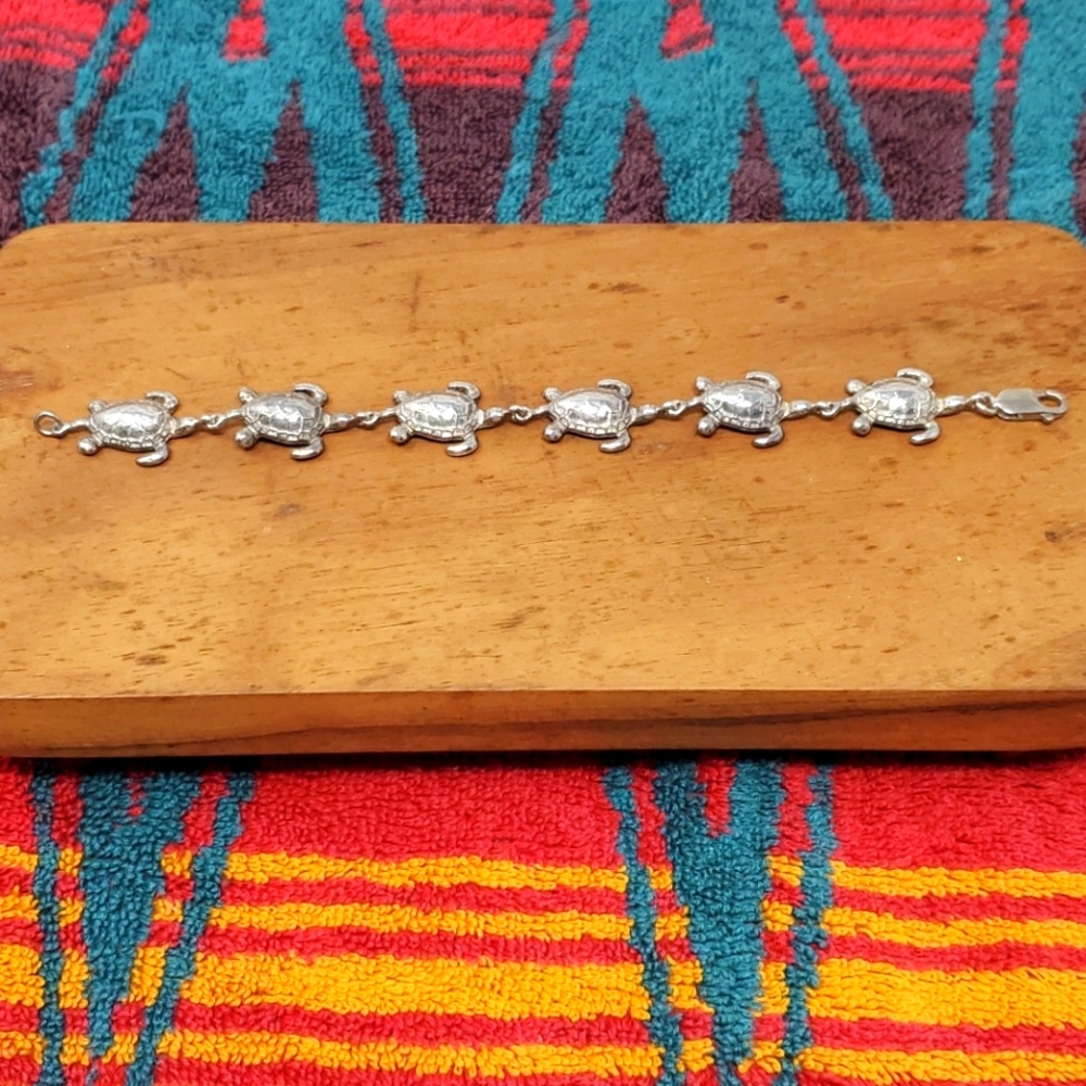 Sterling Silver Turtle Bracelet - image 2